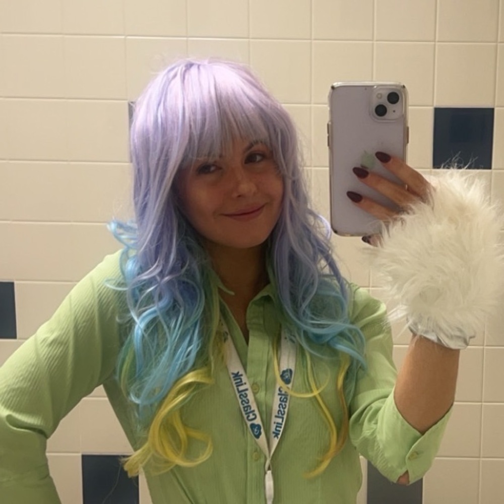 Rainbow unicorn wig